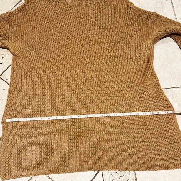 Calypso St. Barth Women’s Turtleneck Tunic Sweater — Tan, Size M - Picture 8 of 10